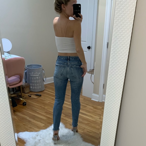 ZARA JEANS-size 0😍 HIGH RISE, GREAT DENIM QUALITY - Picture 5 of 8